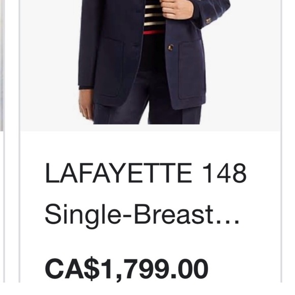 Lafayette 148 New York Linen Pickstitch Blazer - Picture 8 of 14